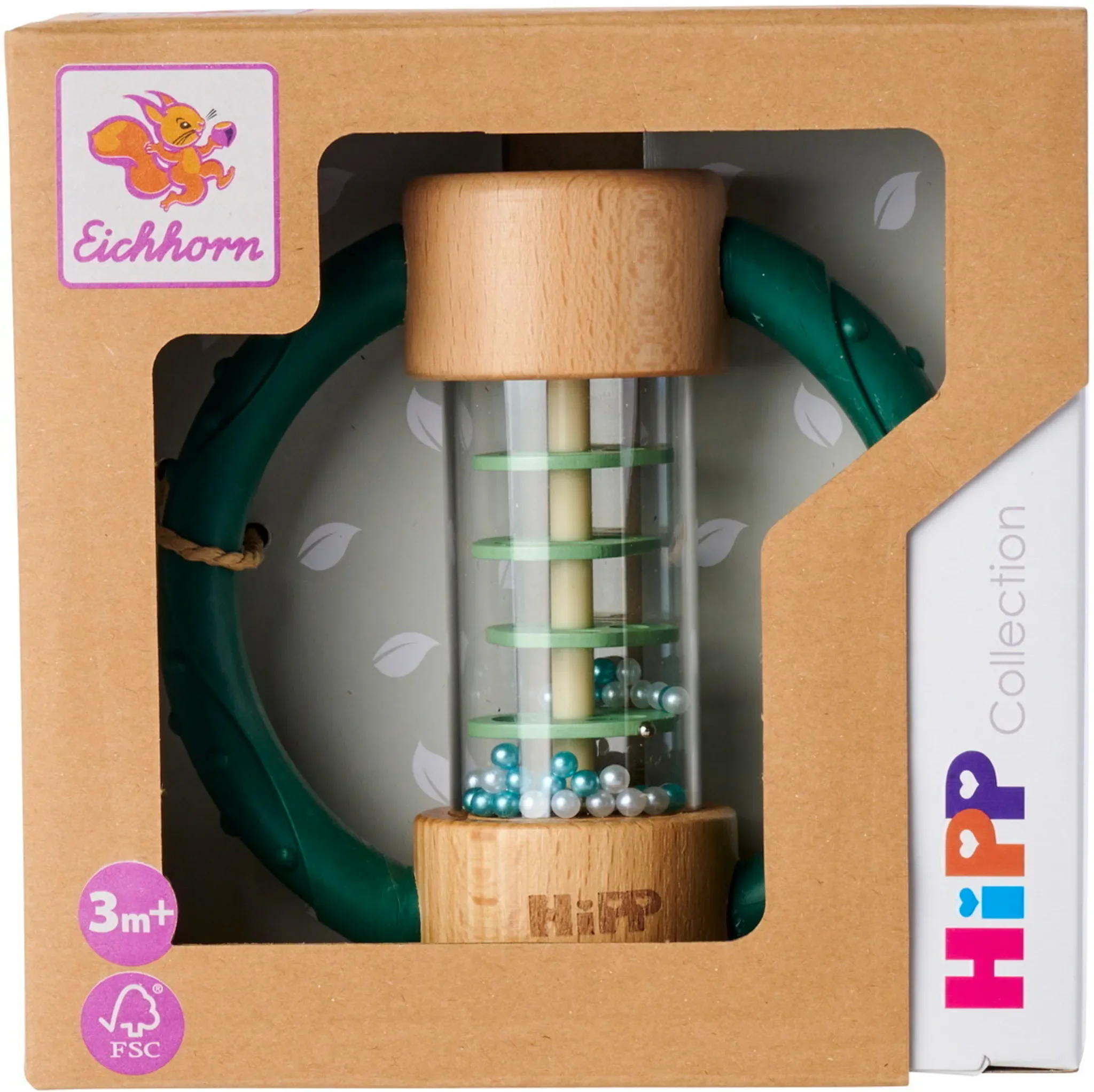 Baby HiPP Rasselstab aus Holz – mit Griffen